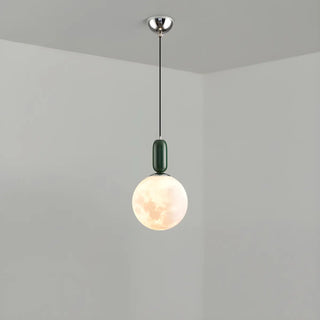 ZOWALA - Modern White Globe Bedroom Adjustable Height Pendant Light Image - 11
