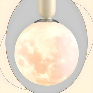 ZOWALA - Modern White Globe Bedroom Adjustable Height Pendant Light Image - 14