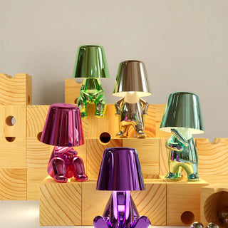 Creative Macaron Metal Man LED Bedroom Table Lamp Zawala Image - 1