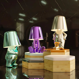 Creative Macaron Metal Man LED Bedroom Table Lamp Zawala Image - 2