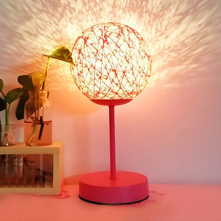 Stylish Macaron Rattan Globe Shade Decor Table Lamp Zawala Image - 11