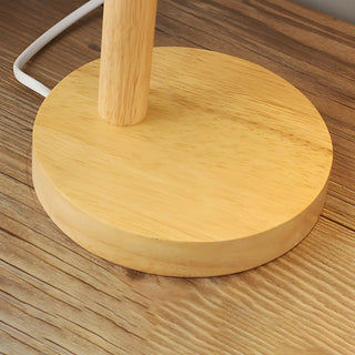 Contemporary Macaron Simple Wooden Base Table Lamp Zawala Image - 11