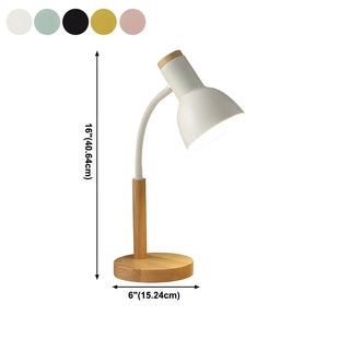 Contemporary Macaron Simple Wooden Base Table Lamp Zawala #size