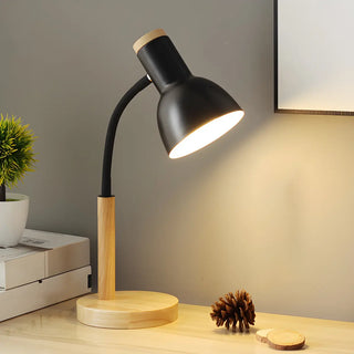 Contemporary Macaron Simple Wooden Base Table Lamp Zawala Image - 5