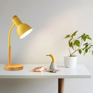 Contemporary Macaron Simple Wooden Base Table Lamp Zawala Image - 6