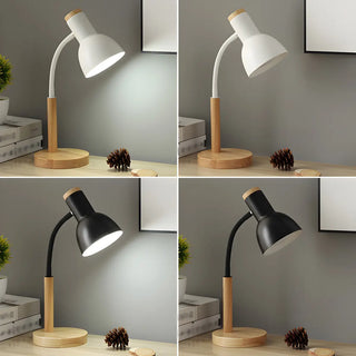 Contemporary Macaron Simple Wooden Base Table Lamp Zawala Image - 9
