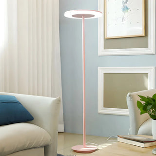 Yellow Macaron Style Acrylic Disc LED Floor Lamp Zawala Image - 3