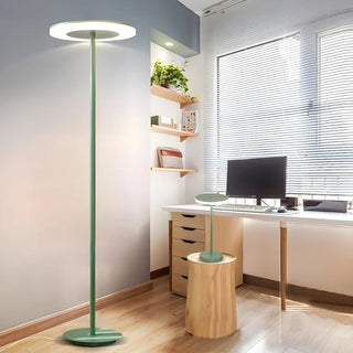 Yellow Macaron Style Acrylic Disc LED Floor Lamp Zawala Image - 5