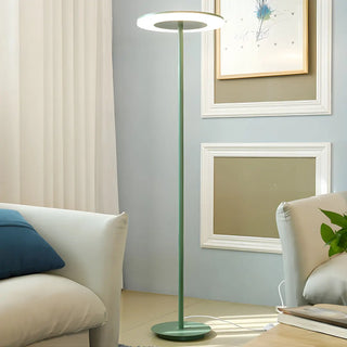 Yellow Macaron Style Acrylic Disc LED Floor Lamp Zawala Image - 6