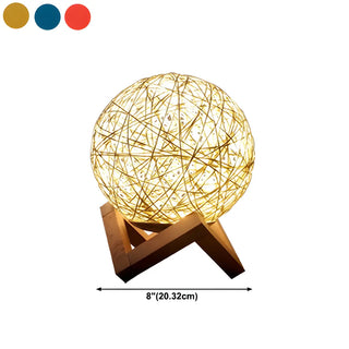 Simple Macaron Rattan Wooden Frame Base Table Lamp Zawala Image - 21