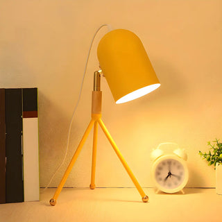 Macaron Yellow Tripod Dome Shade Reading Table Lamp Zawala Image - 1