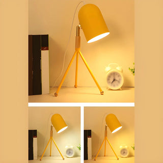 Macaron Yellow Tripod Dome Shade Reading Table Lamp Zawala Image - 10