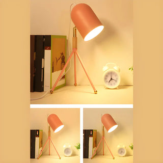 Macaron Yellow Tripod Dome Shade Reading Table Lamp Zawala Image - 11