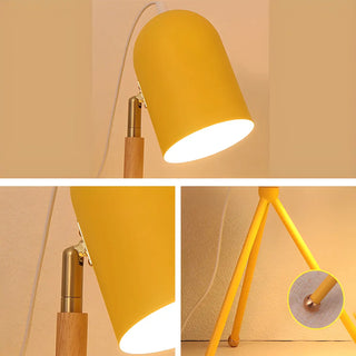 Macaron Yellow Tripod Dome Shade Reading Table Lamp Zawala Image - 16