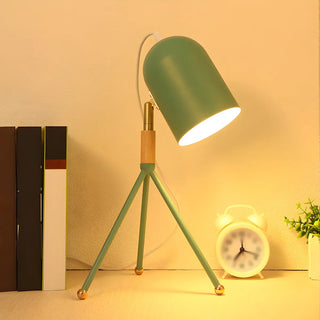 Macaron Yellow Tripod Dome Shade Reading Table Lamp Zawala Image - 7
