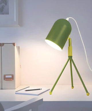 Macaron Yellow Tripod Dome Shade Reading Table Lamp Zawala Image - 8