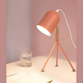 Macaron Yellow Tripod Dome Shade Reading Table Lamp Zawala Image - 9