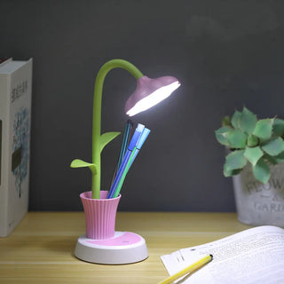 ZOWALA - Flexible Elegant Flower Green USB LED Table Lamp Image - 7