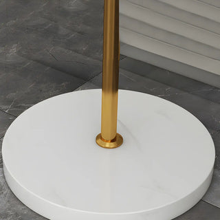 2-Light Cone Modern Gold Floor Lamp with Marble Base Zawala Image - 8