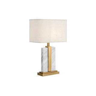 Contemporary Rectangular Marble Living Room Table Lamp Zawala Image - 11