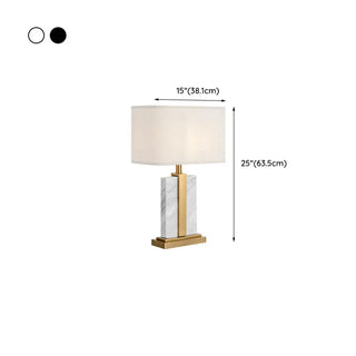 Contemporary Rectangular Marble Living Room Table Lamp Zawala #size