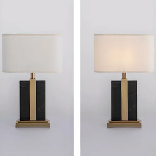 Contemporary Rectangular Marble Living Room Table Lamp Zawala Image - 4