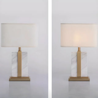 Contemporary Rectangular Marble Living Room Table Lamp Zawala Image - 5