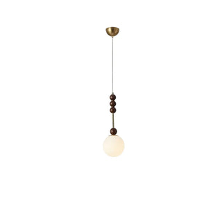 Modern Black Matte White Glass Globe Pendant Light Zawala Image - 5