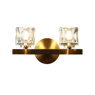 Elegant Crystal Glass Gold LED Vanity Light Fixture Zawala Image - 10
