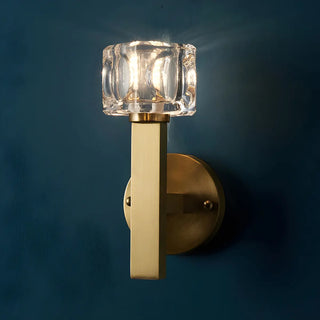 Elegant Crystal Glass Gold LED Vanity Light Fixture Zawala Image - 12