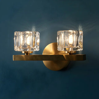 Elegant Crystal Glass Gold LED Vanity Light Fixture Zawala Image - 14