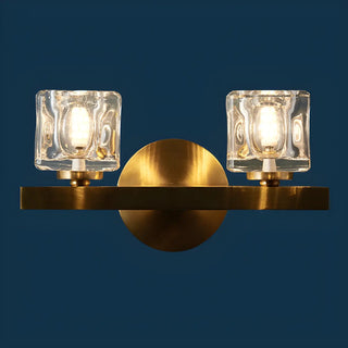Elegant Crystal Glass Gold LED Vanity Light Fixture Zawala Image - 6