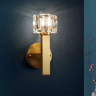 Elegant Crystal Glass Gold LED Vanity Light Fixture Zawala Image - 7