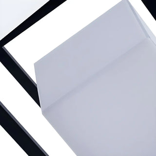 Simple Metal Black Frame Solar Outdoor White Cube Lamp Zawala Image - 10
