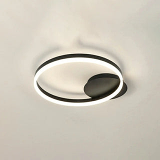 ZOWALA - Three White Circle LED Semi-Flush Mount Ceiling Light Image - 10