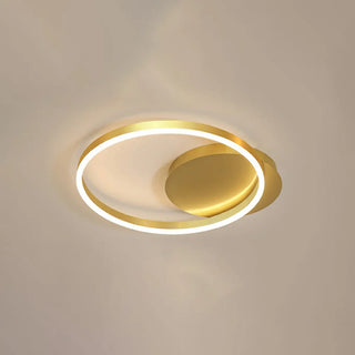ZOWALA - Three White Circle LED Semi-Flush Mount Ceiling Light Image - 13