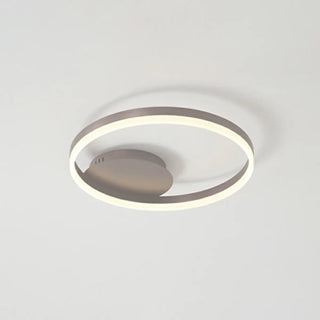 ZOWALA - Three White Circle LED Semi-Flush Mount Ceiling Light Image - 16