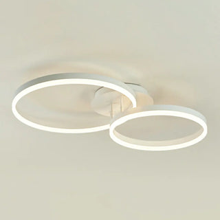 ZOWALA - Three White Circle LED Semi-Flush Mount Ceiling Light Image - 18