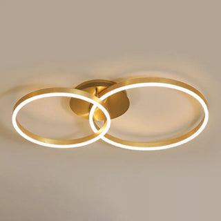 ZOWALA - Three White Circle LED Semi-Flush Mount Ceiling Light Image - 19