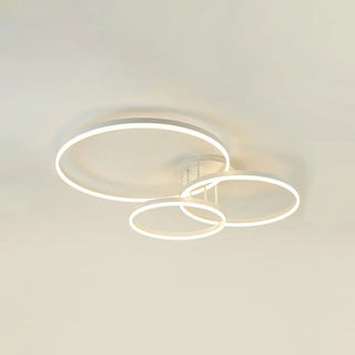 ZOWALA - Three White Circle LED Semi-Flush Mount Ceiling Light Image - 20