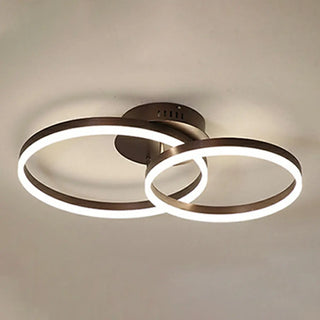 ZOWALA - Three White Circle LED Semi-Flush Mount Ceiling Light Image - 21