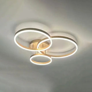 ZOWALA - Three White Circle LED Semi-Flush Mount Ceiling Light Image - 22
