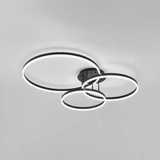 ZOWALA - Three White Circle LED Semi-Flush Mount Ceiling Light Image - 26