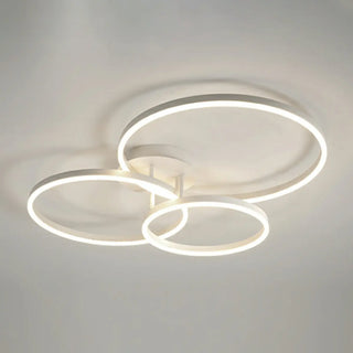 ZOWALA - Three White Circle LED Semi-Flush Mount Ceiling Light Image - 27