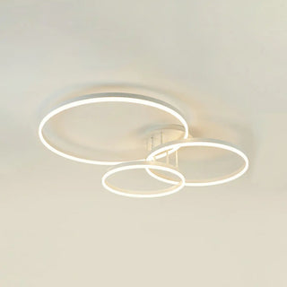 ZOWALA - Three White Circle LED Semi-Flush Mount Ceiling Light Image - 28