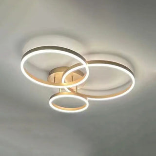 ZOWALA - Three White Circle LED Semi-Flush Mount Ceiling Light Image - 29