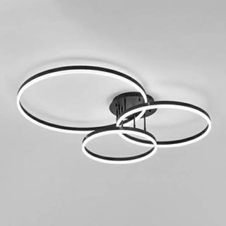 ZOWALA - Three White Circle LED Semi-Flush Mount Ceiling Light Image - 32