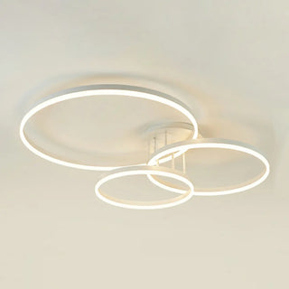 ZOWALA - Three White Circle LED Semi-Flush Mount Ceiling Light Image - 33