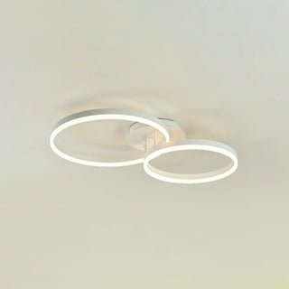 ZOWALA - Three White Circle LED Semi-Flush Mount Ceiling Light Image - 37