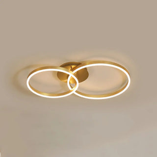 ZOWALA - Three White Circle LED Semi-Flush Mount Ceiling Light Image - 38